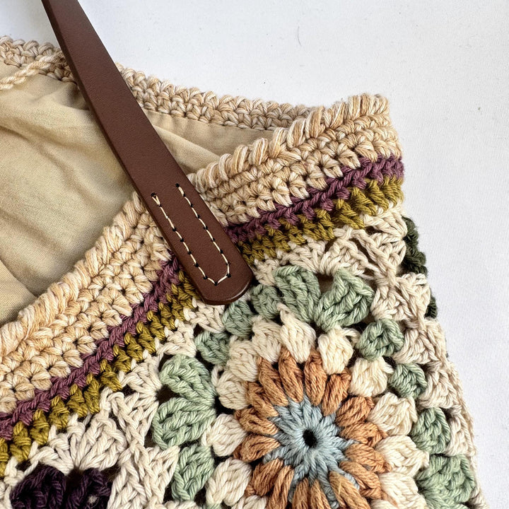 Boho Granny Square Shoulder Bag Crochet Pattern