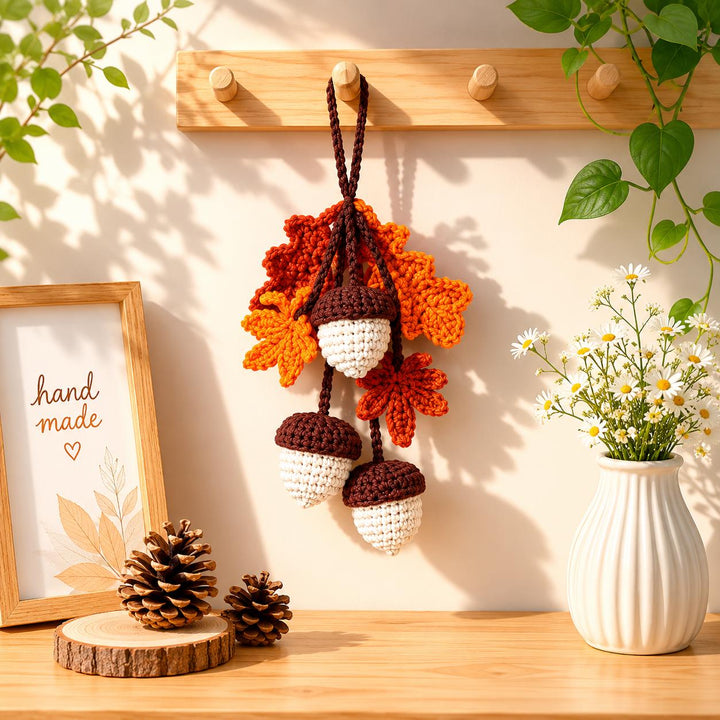Acorn Autumn Leaves Crochet Pattern