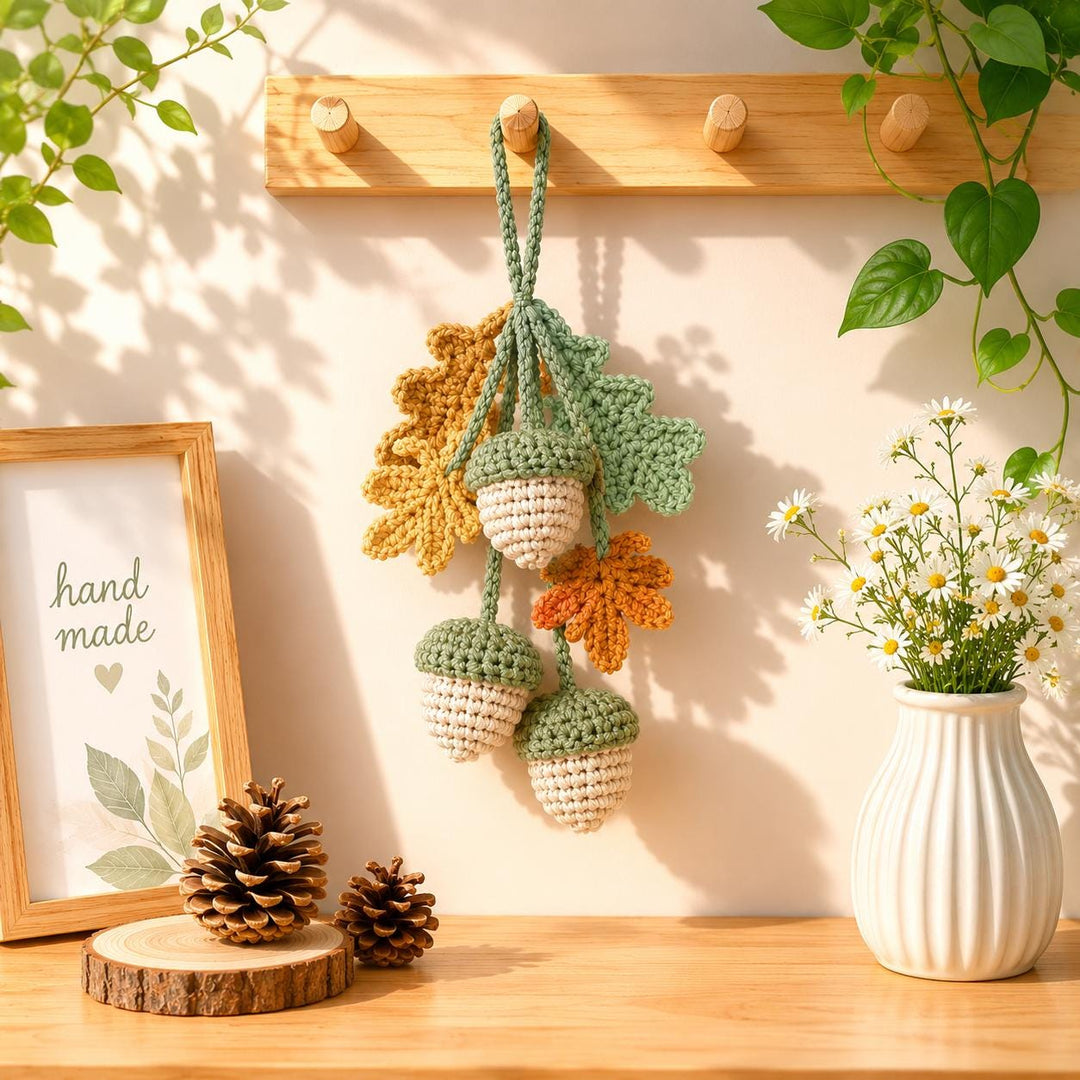 Acorn Autumn Leaves Crochet Pattern