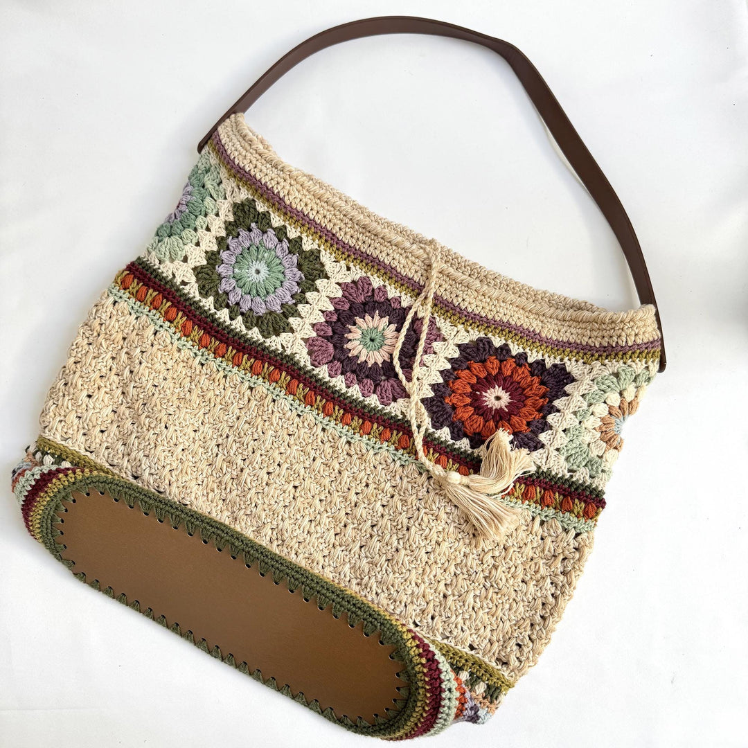 Boho Granny Square Shoulder Bag Crochet Pattern