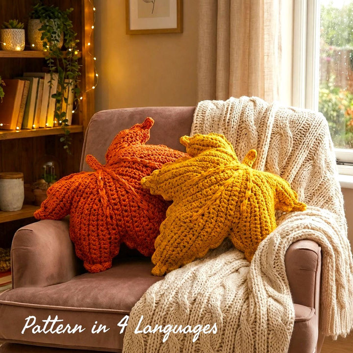 Autumn Leaf Pillow Crochet Pattern