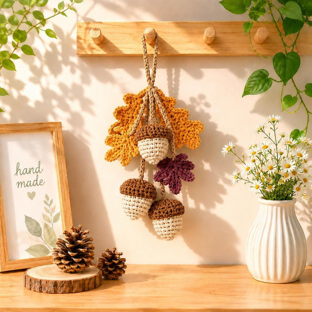 Acorn Autumn Leaves Crochet Pattern