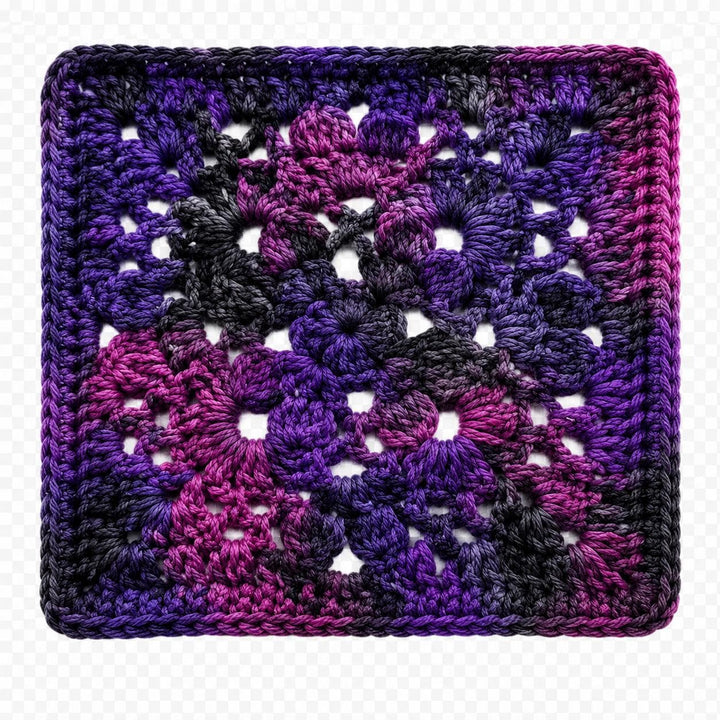 Gothic Lacy Floral Granny Square Crochet Pattern