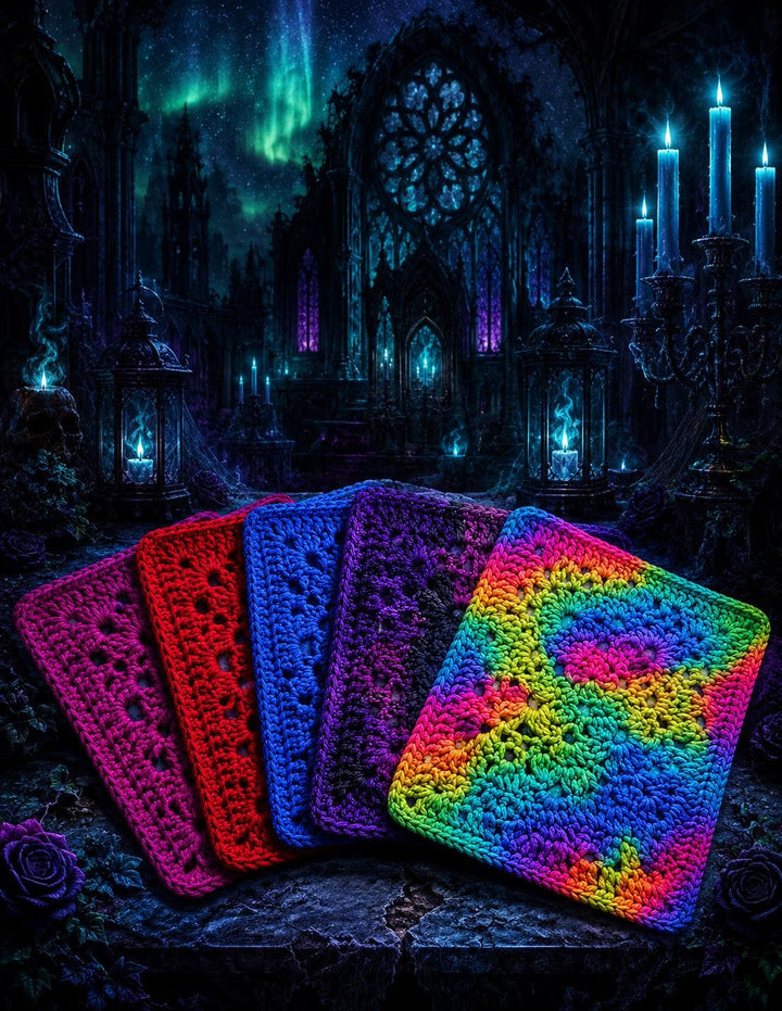 Gothic Lacy Floral Granny Square Crochet Pattern