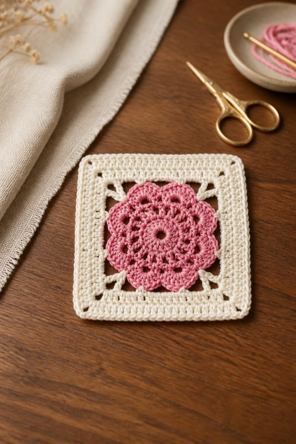 Easy Beginner Granny Square Crochet Pattern