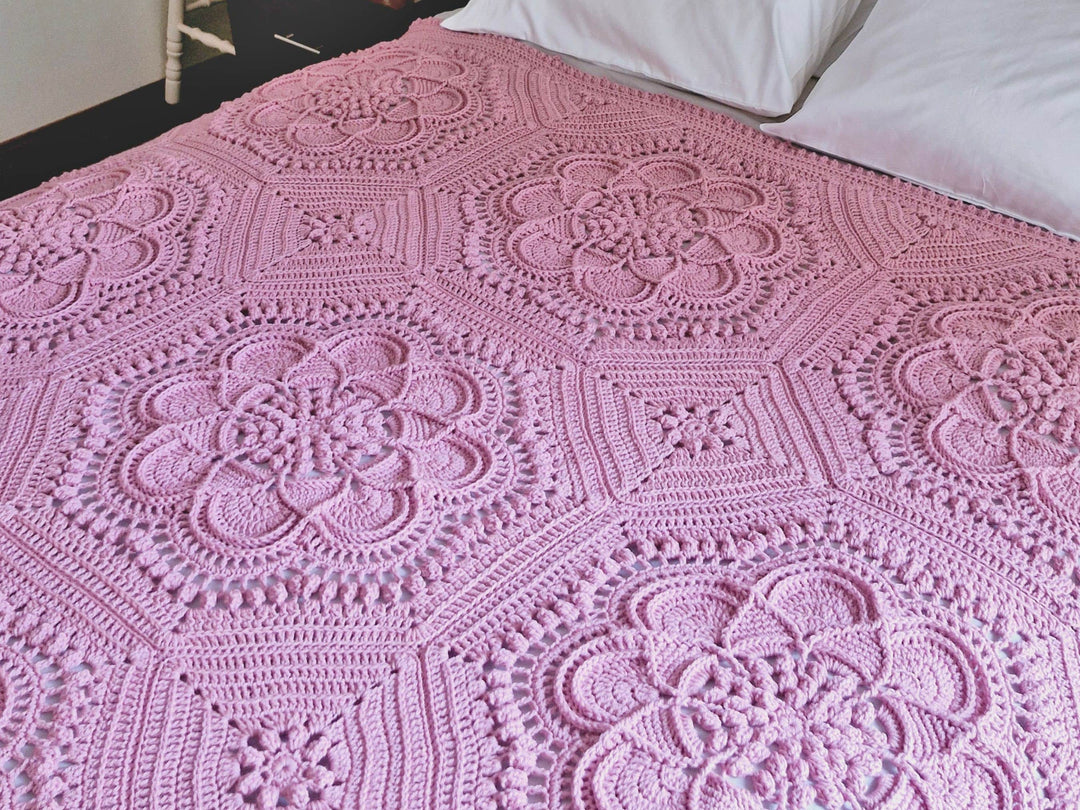 Delilah Heirloom Throw Blanket Crochet Pattern