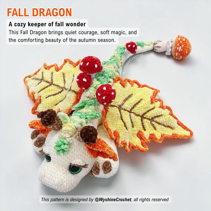 Fall Dragon Crochet Pattern