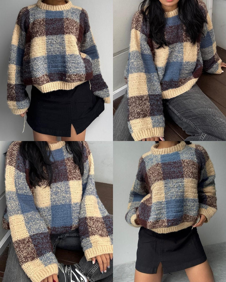 Willow Gingham Sweater Crochet Pattern