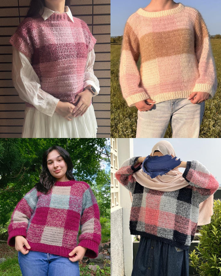 Willow Gingham Sweater Crochet Pattern