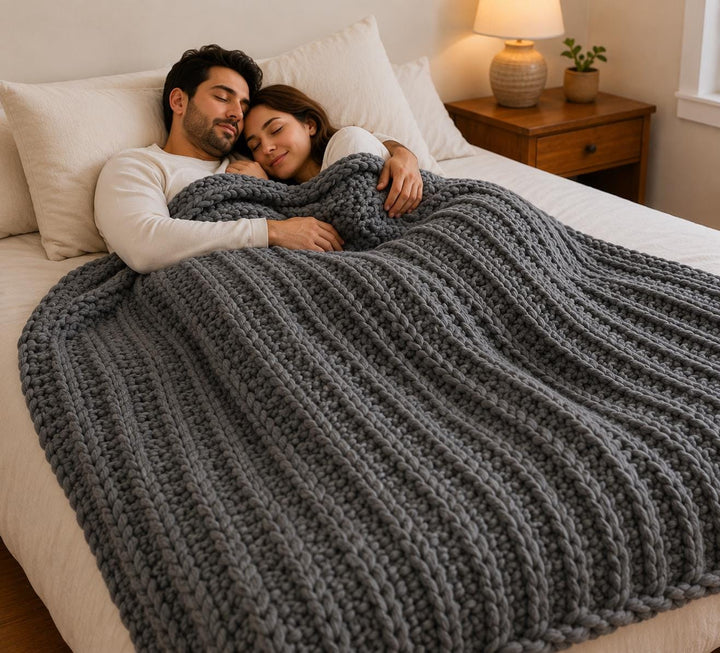 Super Bulky Ribbed Blanket Crochet Pattern