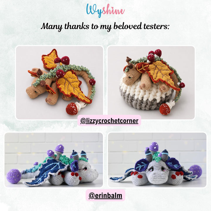 Fall Dragon Crochet Pattern