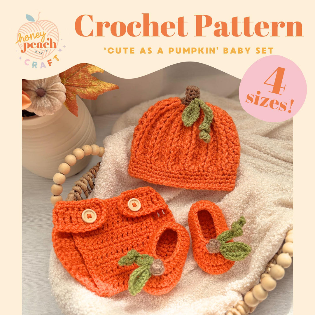 3 in 1 Pumpkin Baby Outfit Crochet Pattern