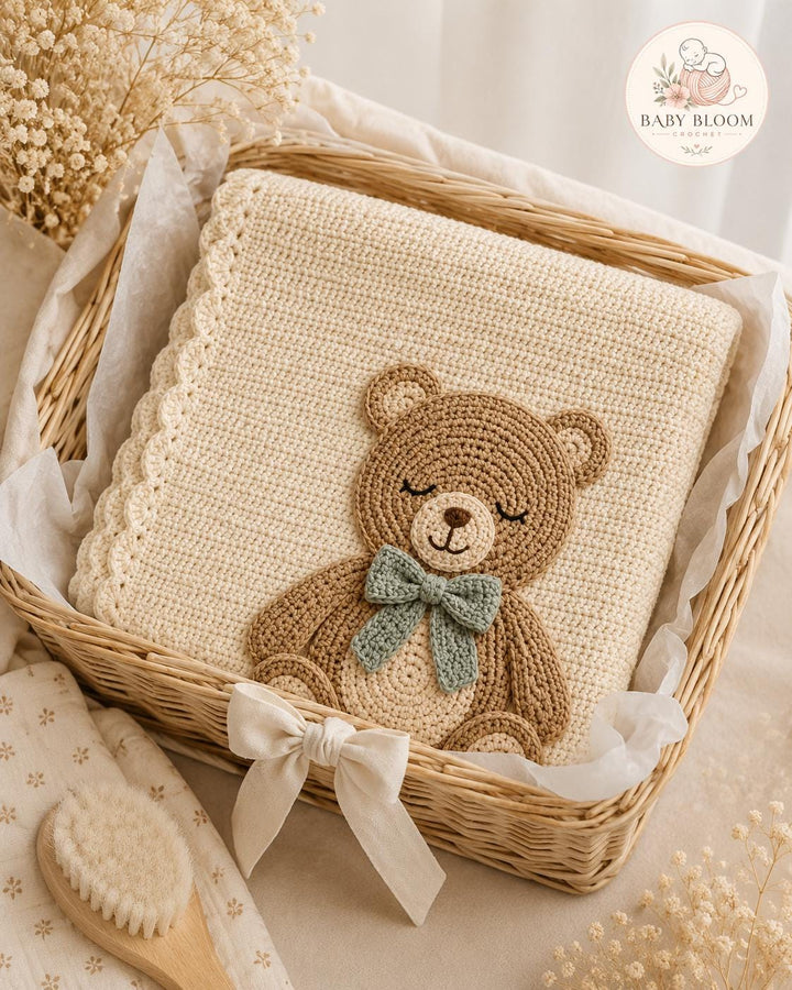 Teddy Bear Baby Blanket Crochet Pattern