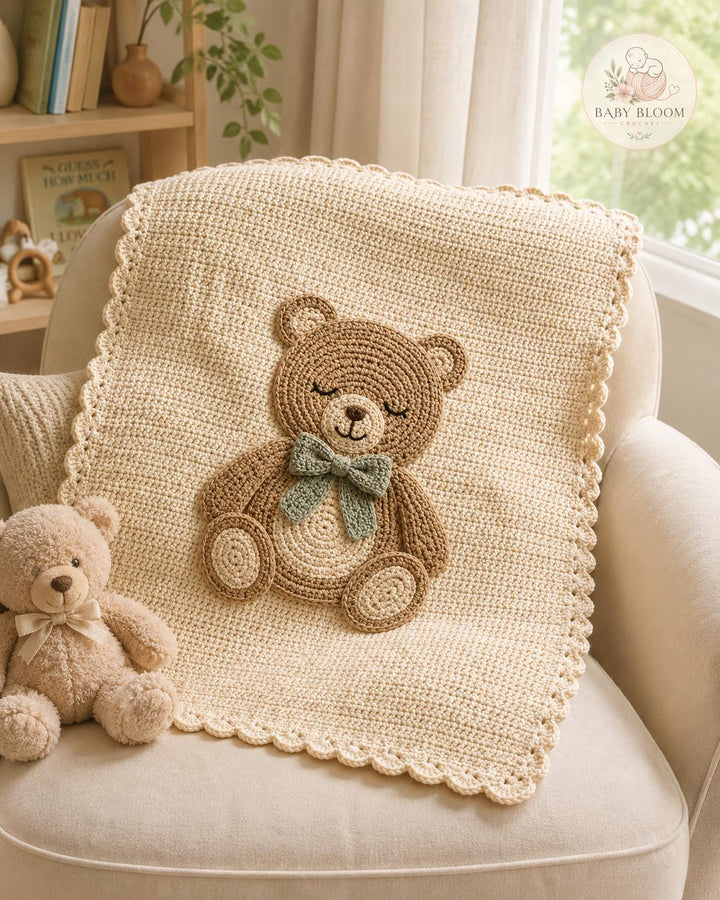Teddy Bear Baby Blanket Crochet Pattern
