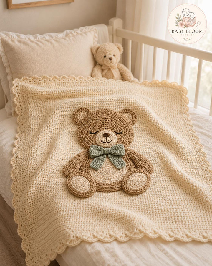 Teddy Bear Baby Blanket Crochet Pattern