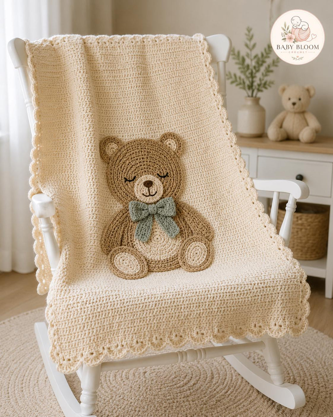 Teddy Bear Baby Blanket Crochet Pattern