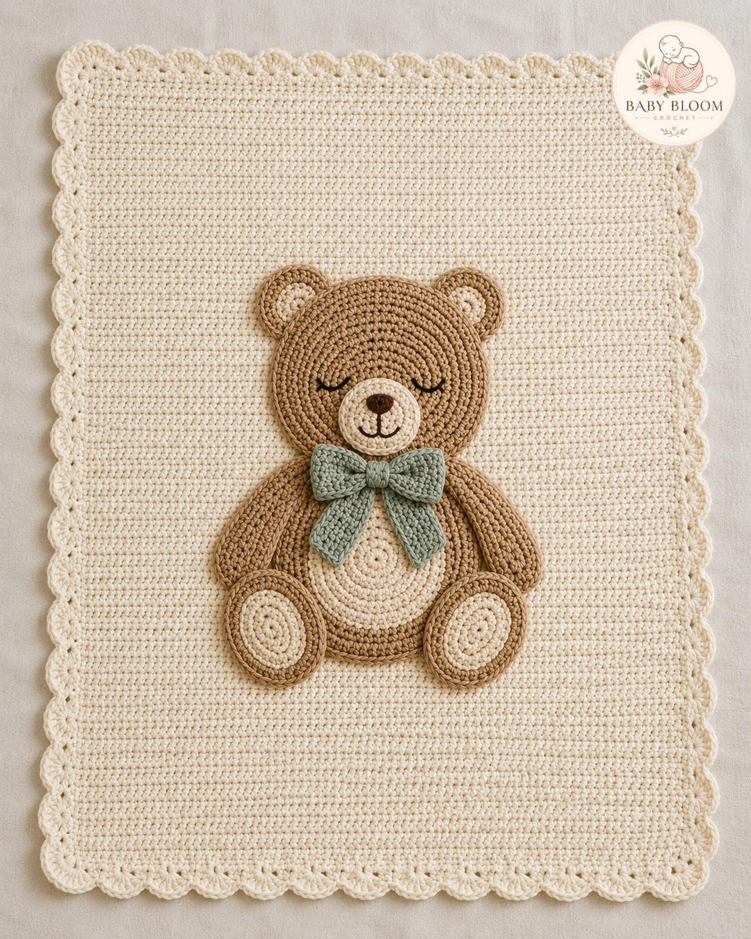 Teddy Bear Baby Blanket Crochet Pattern