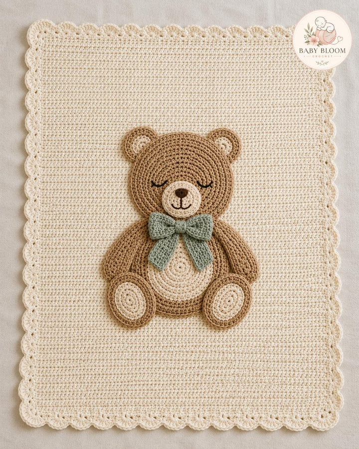 Teddy Bear Baby Blanket Crochet Pattern