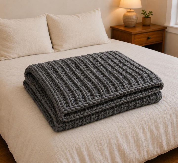 Super Bulky Ribbed Blanket Crochet Pattern