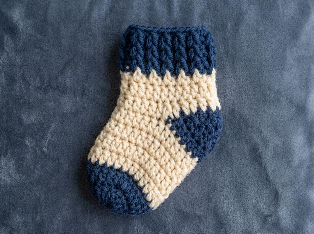 Easy Beginner Baby Socks Crochet Pattern