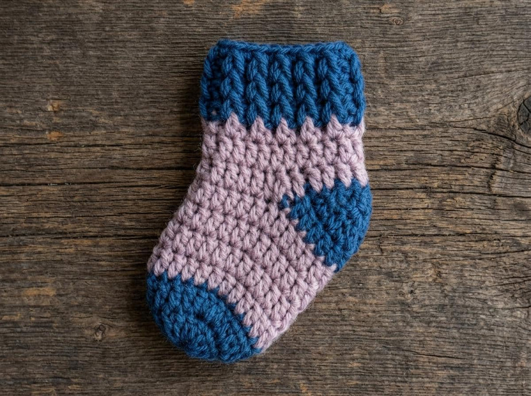 Easy Beginner Baby Socks Crochet Pattern