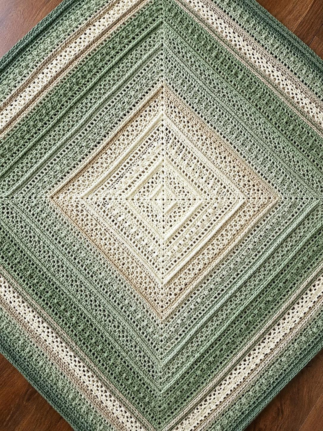 Modern Textured Square Blanket Crochet Pattern