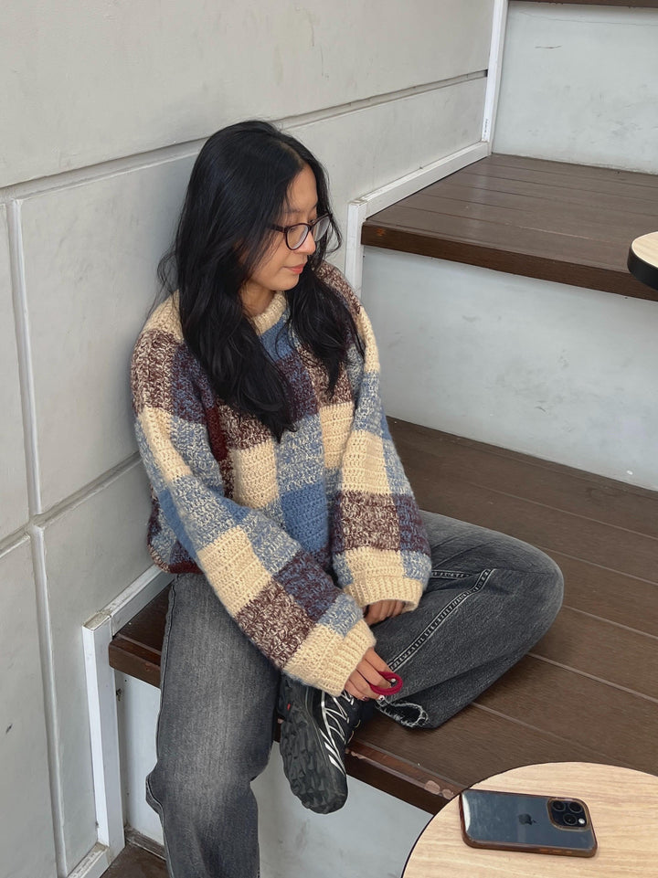 Willow Gingham Sweater Crochet Pattern