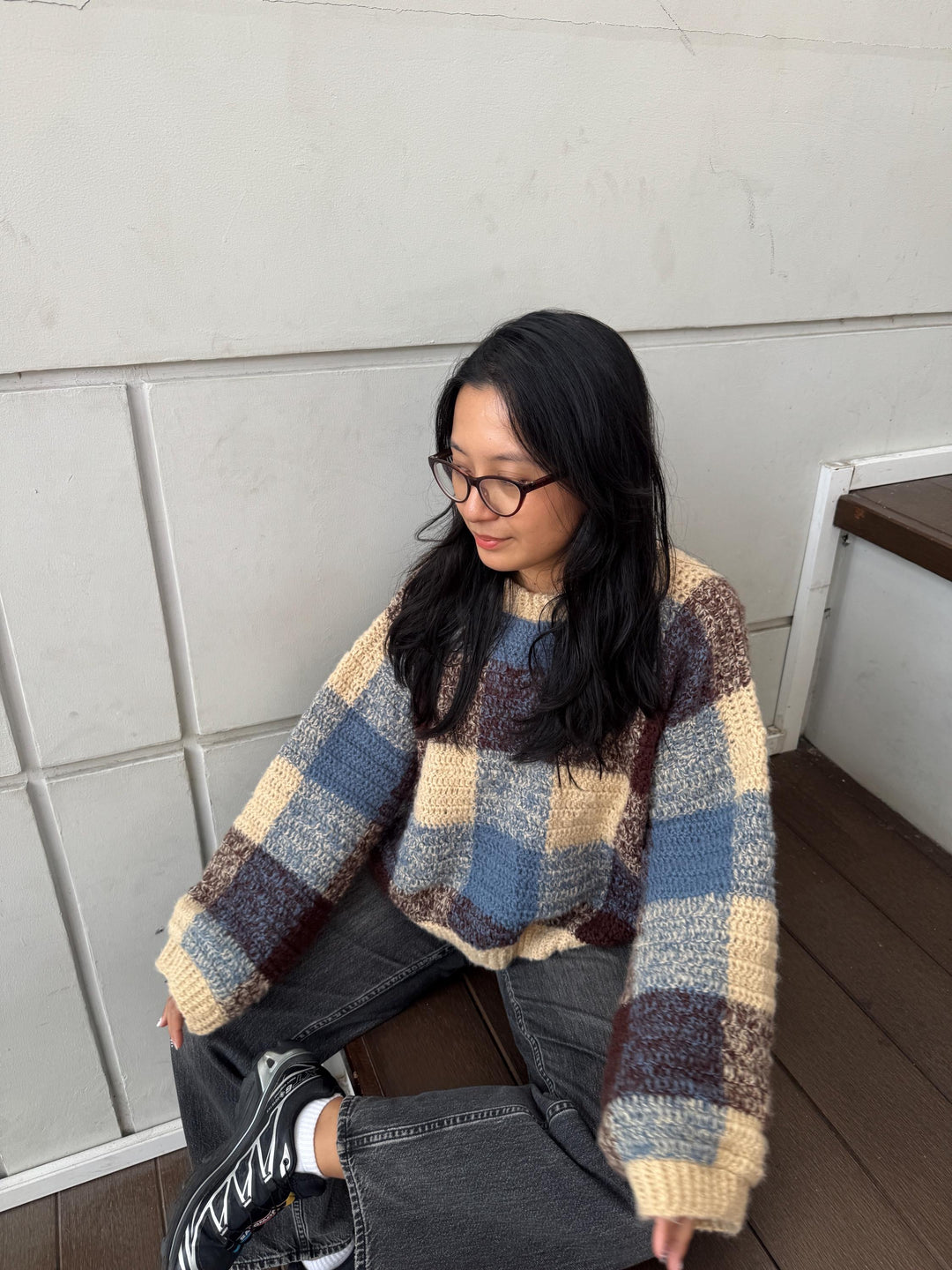 Willow Gingham Sweater Crochet Pattern