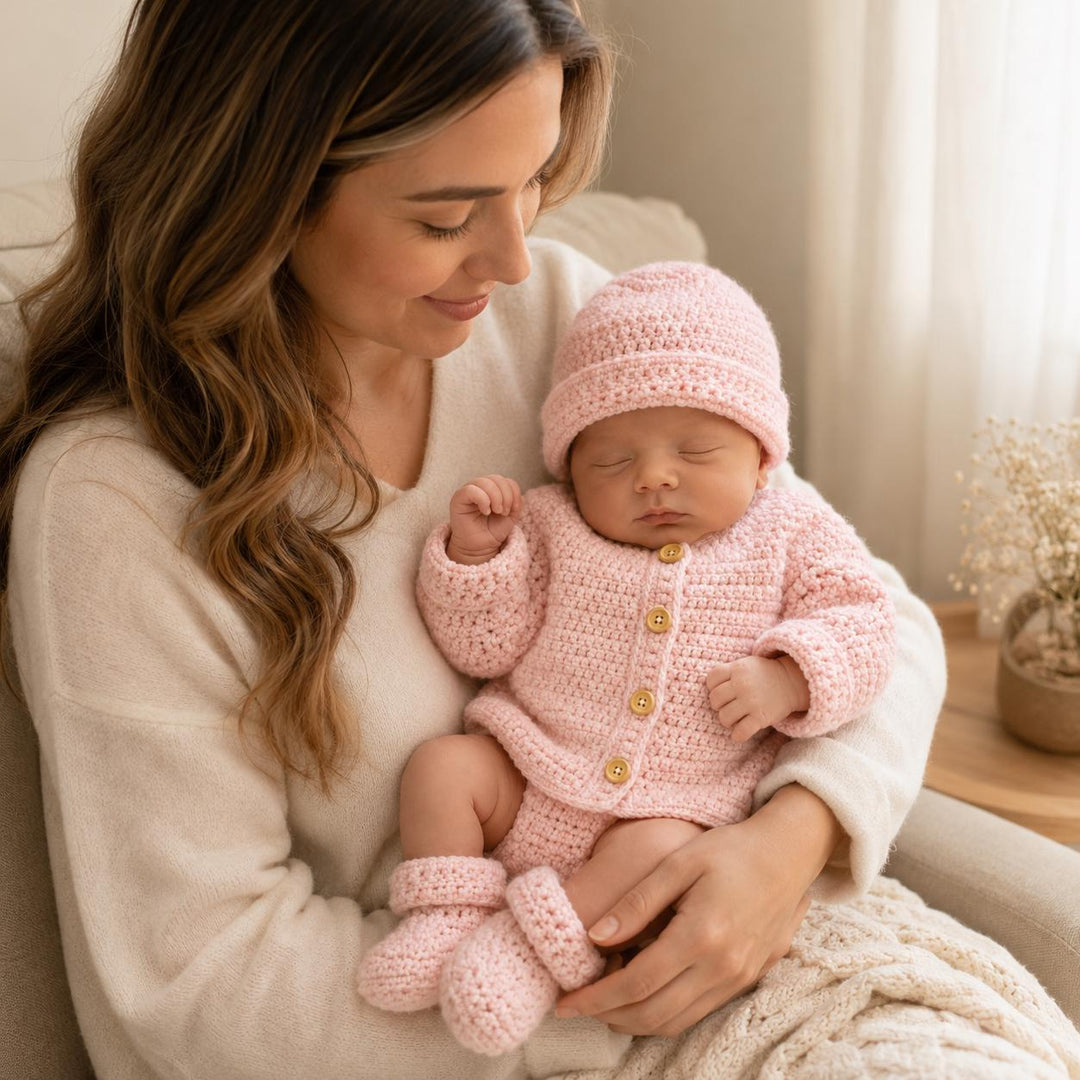 3 in 1 Baby Cardigan Set Crochet Pattern