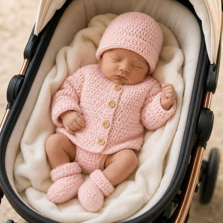 3 in 1 Baby Cardigan Set Crochet Pattern