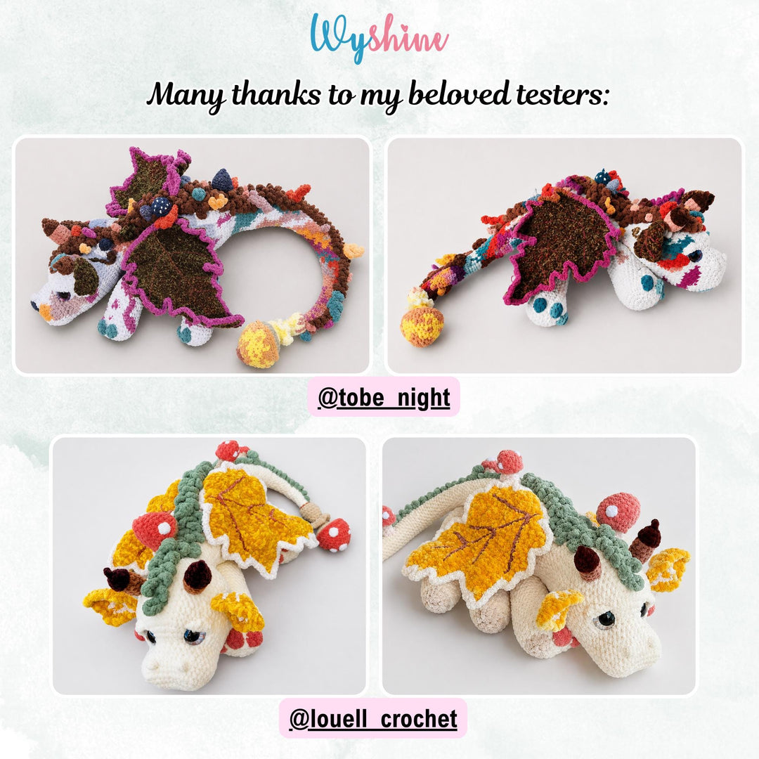 Fall Dragon Crochet Pattern