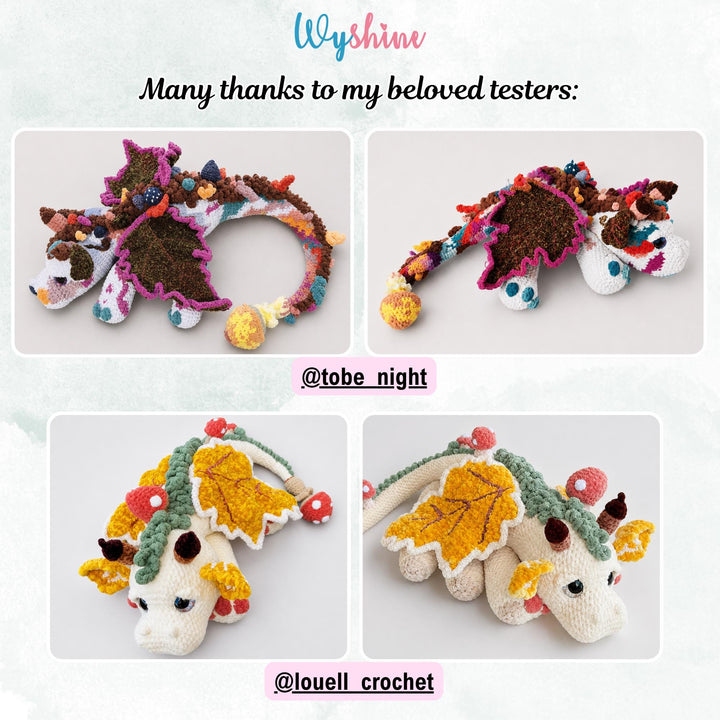 Fall Dragon Crochet Pattern