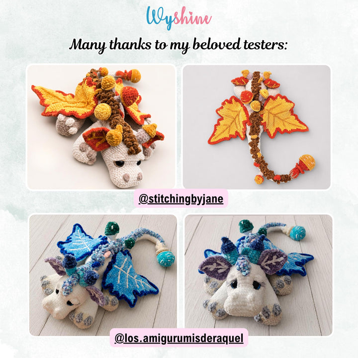 Fall Dragon Crochet Pattern