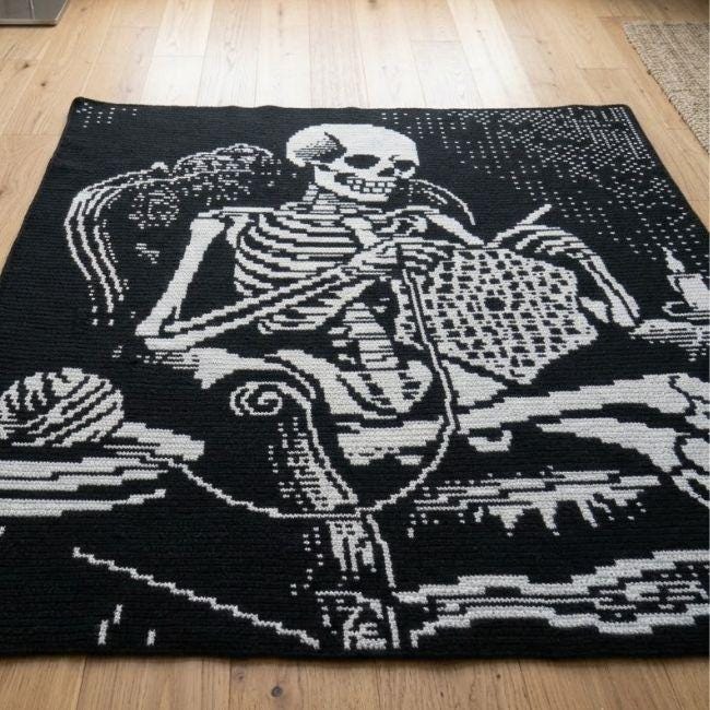 Skeleton Mosaic Crochet Blanket Pattern