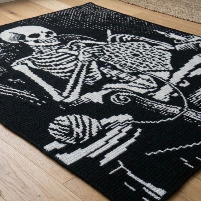 Skeleton Mosaic Crochet Blanket Pattern