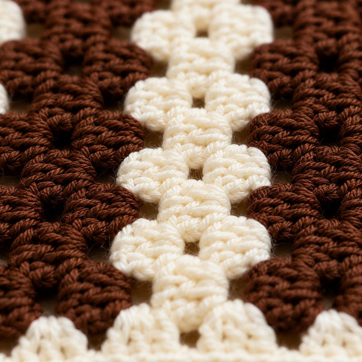 Striped Coaster Granny Square Crochet Pattern