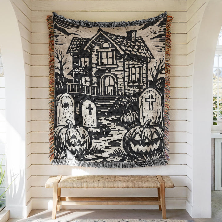 Haunted House Mosaic Crochet Blanket Pattern