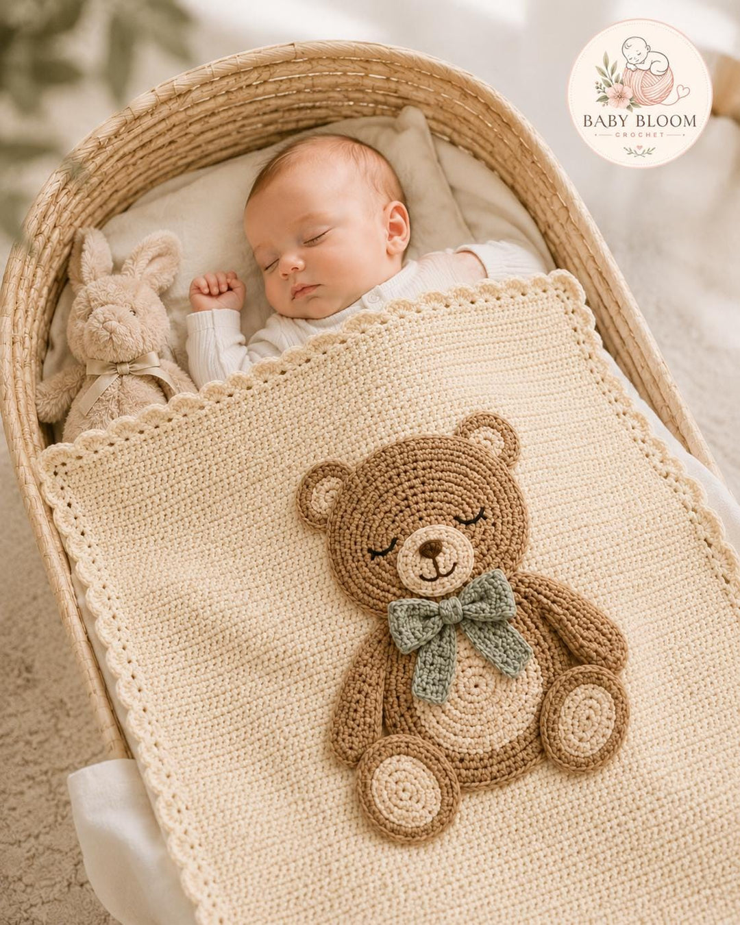 Teddy Bear Baby Blanket Crochet Pattern