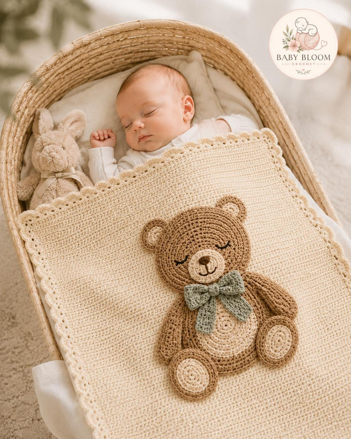 Teddy Bear Baby Blanket Crochet Pattern