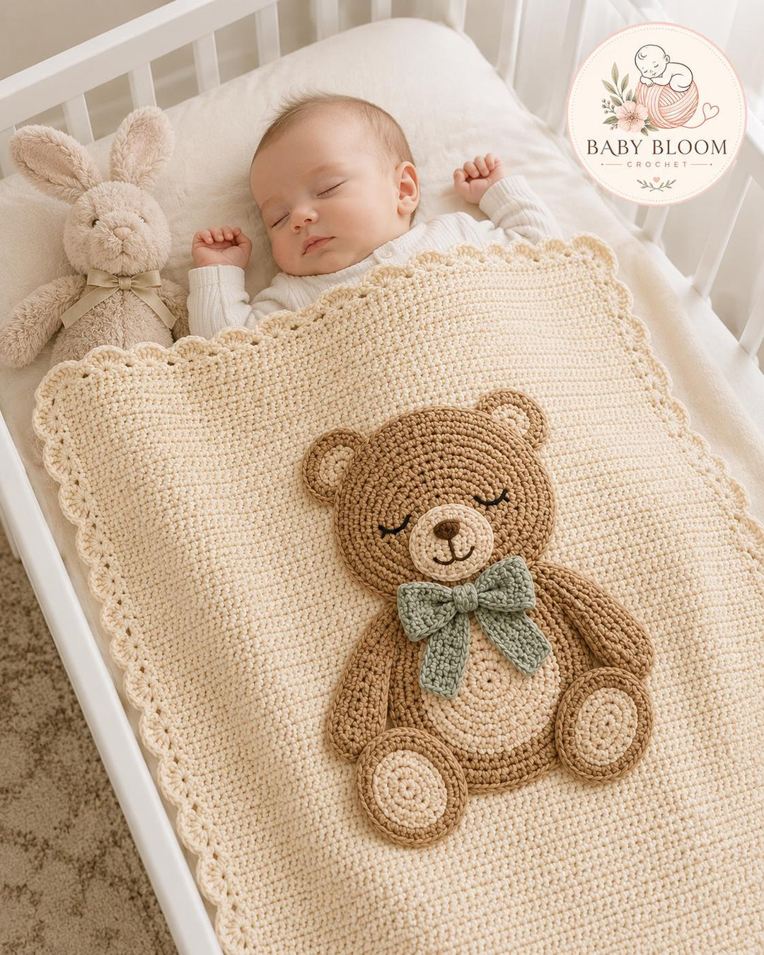 Teddy Bear Baby Blanket Crochet Pattern
