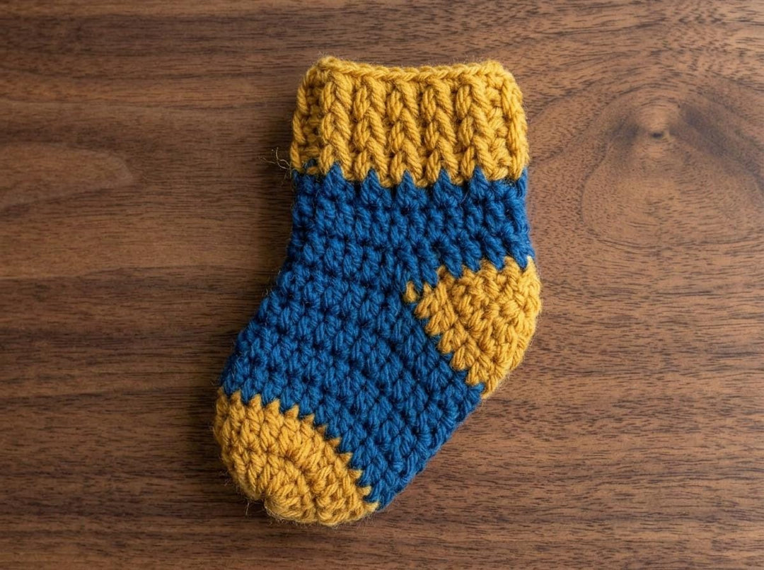 Easy Beginner Baby Socks Crochet Pattern