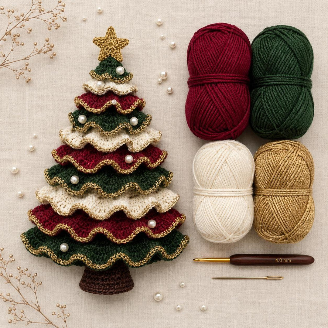 Ruffled Christmas Tree Crochet Pattern