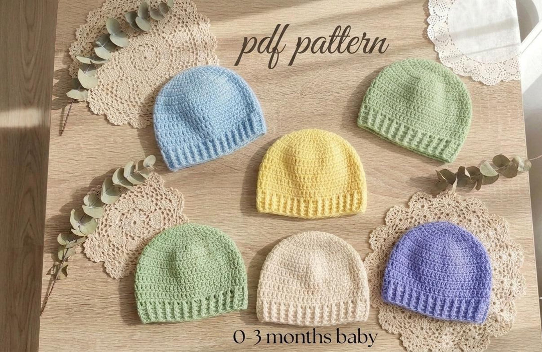 Simple Newborn Baby Hat Crochet Pattern