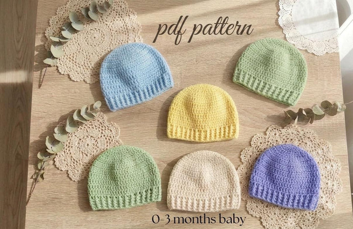 Simple Newborn Baby Hat Crochet Pattern