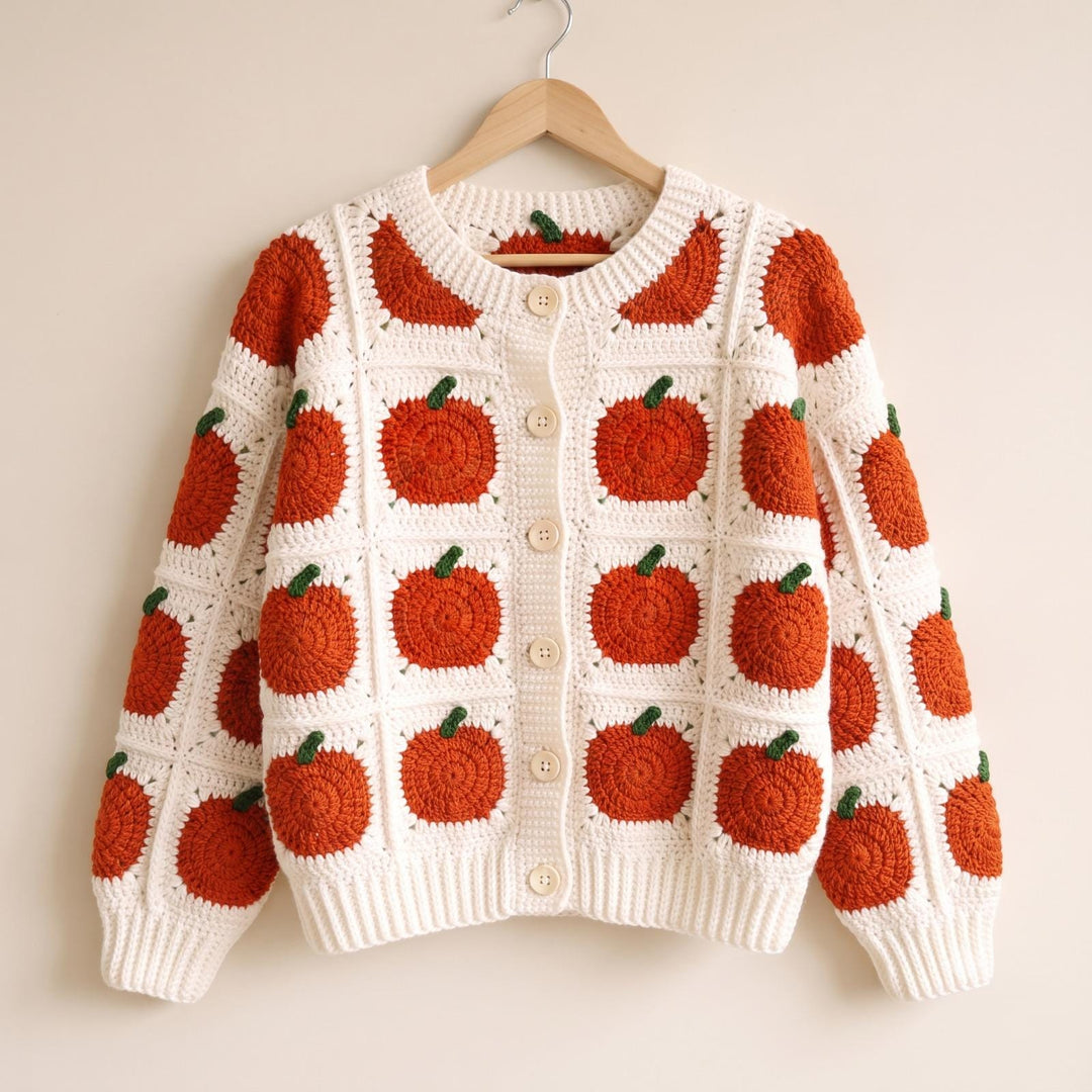 Halloween Pumpkin Granny Square Crochet Pattern