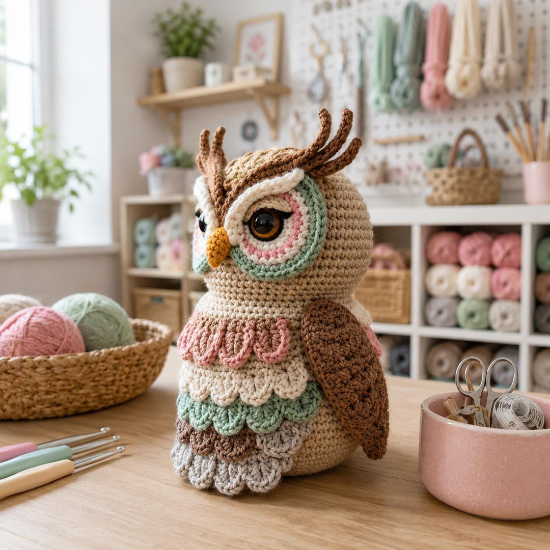 Boho Owl Wall Hanger Crochet Pattern V2