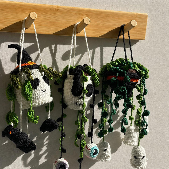 4 in 1 Halloween Hanging Plants Crochet Pattern