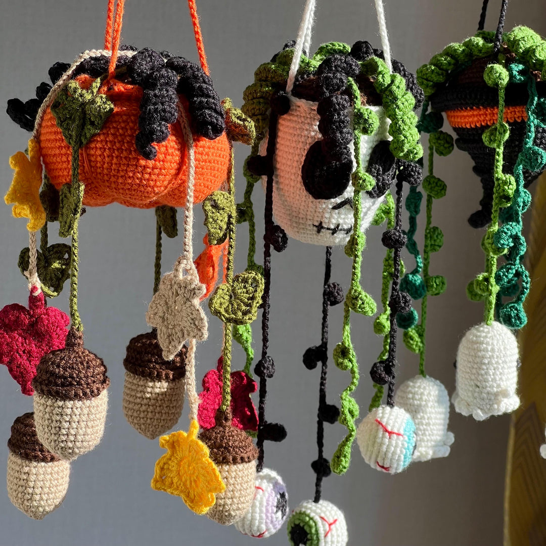 4 in 1 Halloween Hanging Plants Crochet Pattern