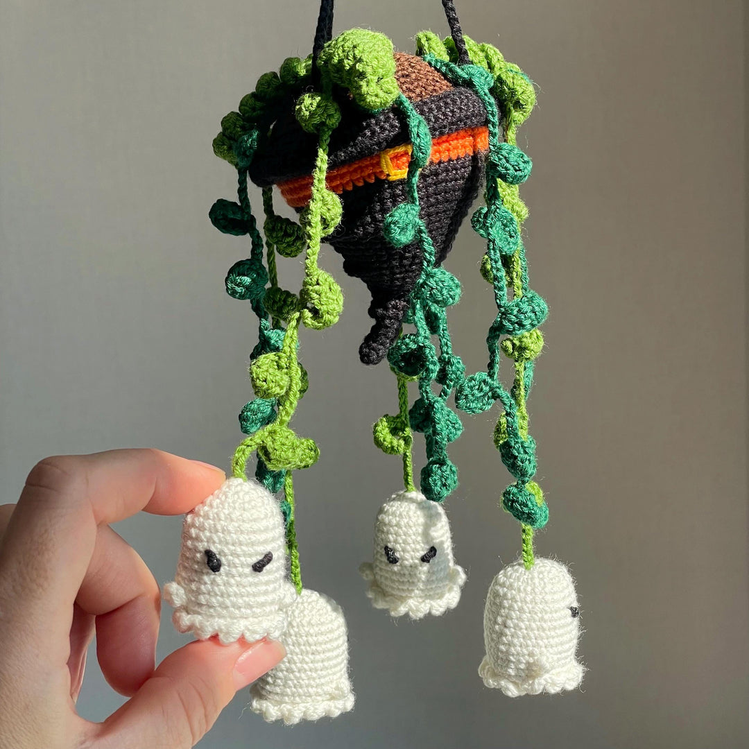 4 in 1 Halloween Hanging Plants Crochet Pattern