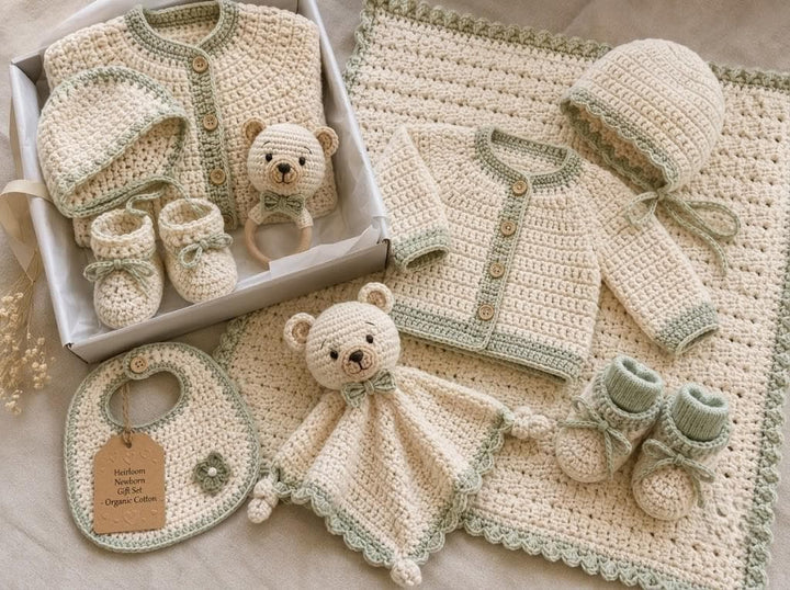 7 in 1 Baby Gift Set Crochet Pattern